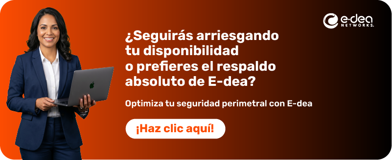Gráfico comparativo de arquitectura técnica que contrasta el acompañamiento local de E-dea frente al modelo de autoservicio internacional de Cloudflare.