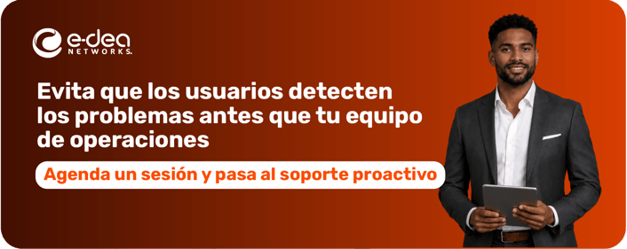 E-dea Networks sobre soporte proactivo con profesional y tableta digital