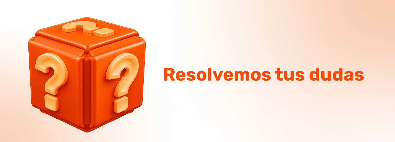Dado 3D con signos de interrogación para resolver dudas de servicios TI
