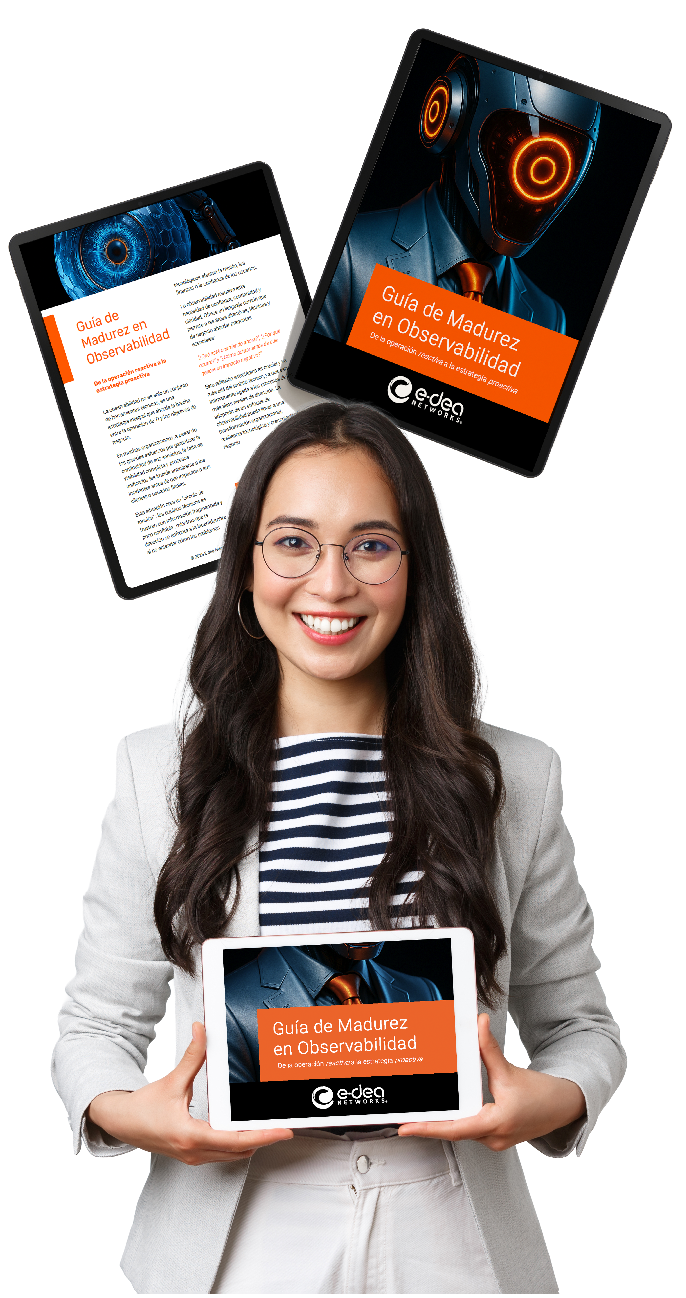 Guía MO Ebook y mujer con tablet